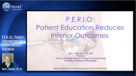 P.E.R.I.O.: Patient Empowerment to Reduce Inferior Outcomes Webinar Thumbnail